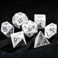 Gem Dice - White - Set of 7